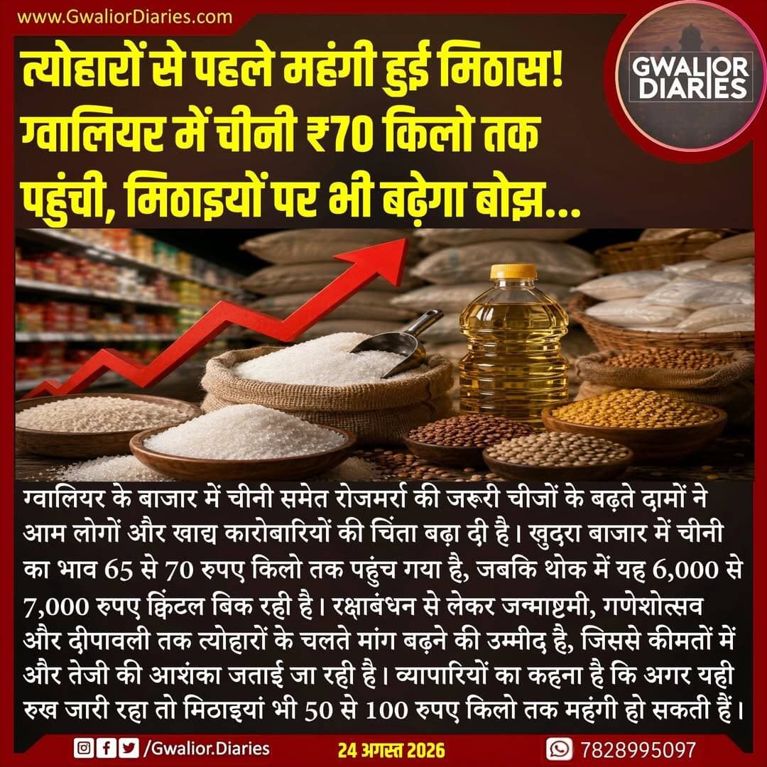 चीनी की कीमतों में तेजी के पीछे एथेनॉल उत्पादन को बढ़ावा देने की नीति और बाजार में चीनी की सीमित उपलब्धता को प्रमुख वजह बताया जा रहा है।