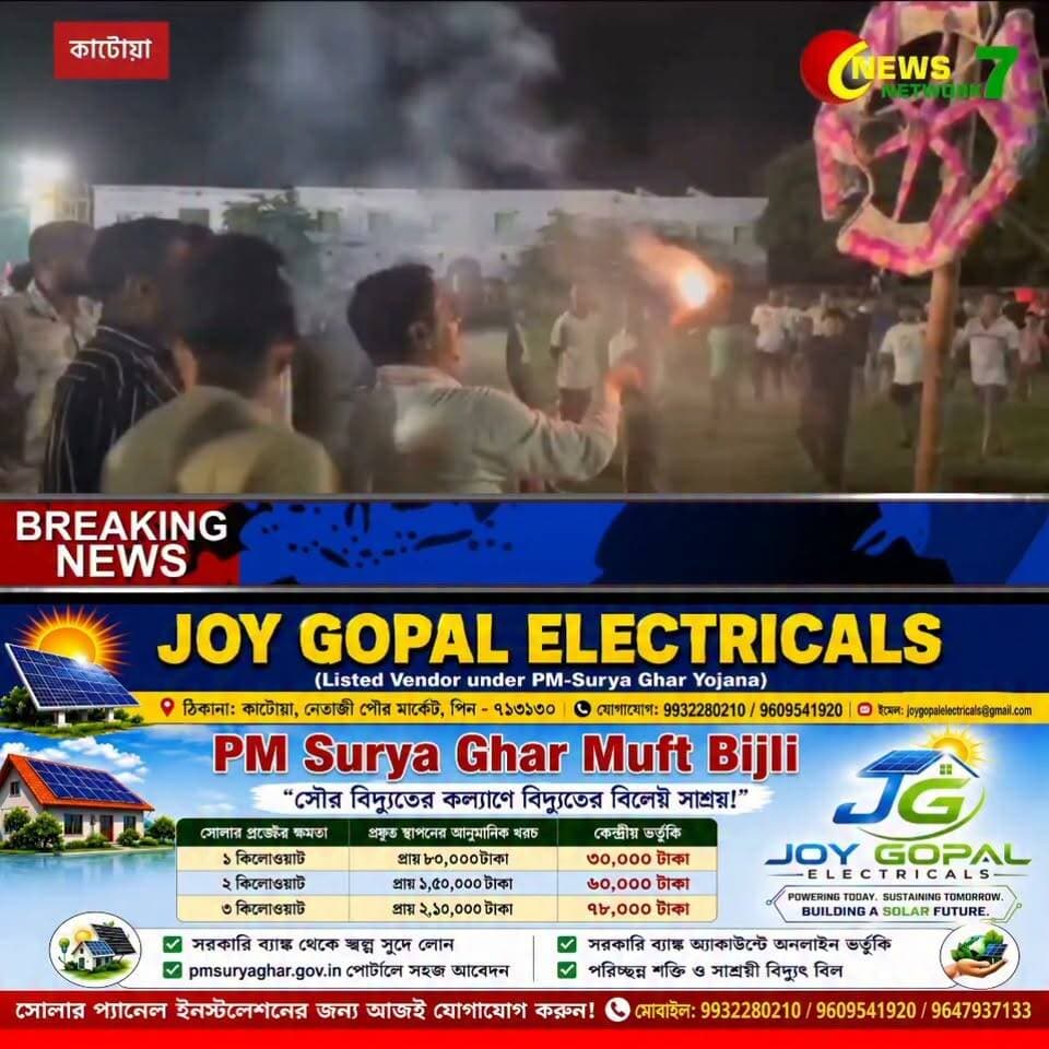 আতশবাজির আগুন ছিটকে গায়ে! অল্পের জন্য রক্ষা কাটোয়ার বিধায়ক কৃষ্ণ ঘোষ।
#কাটোয় #ফুটবলটুর্নামেন্ট #NewsNetwork7 #Katwa #KrishnaGhosh #BreakingNews Krishna Ghosh