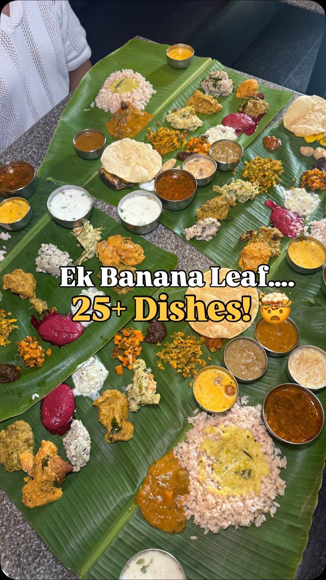 First time trying an **Onam Sadhya**… and OMG, what a feast! 😍🍌
25+ dishes served on a banana leaf 🤯
So many flavours, so many things to try… we literally couldn’t decide what to eat first! 😂
Honestly, this felt like pure soul food. 🥹
📍 Aadaram, Ghaziabad
🗓️ Onam Sadhya: **25th & 26th September**
Would you be able to finish this 25+ dish feast? 😂👇
#OnamSadhya #Onam #GhaziabadFoodie #viralreels #viralvideos