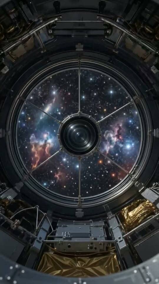 A stunning look at the telescope orbiting above our planet, capturing the vast wonders of deep space. What celestial object would you want to look at first? #space #telescope #astronomy #earth