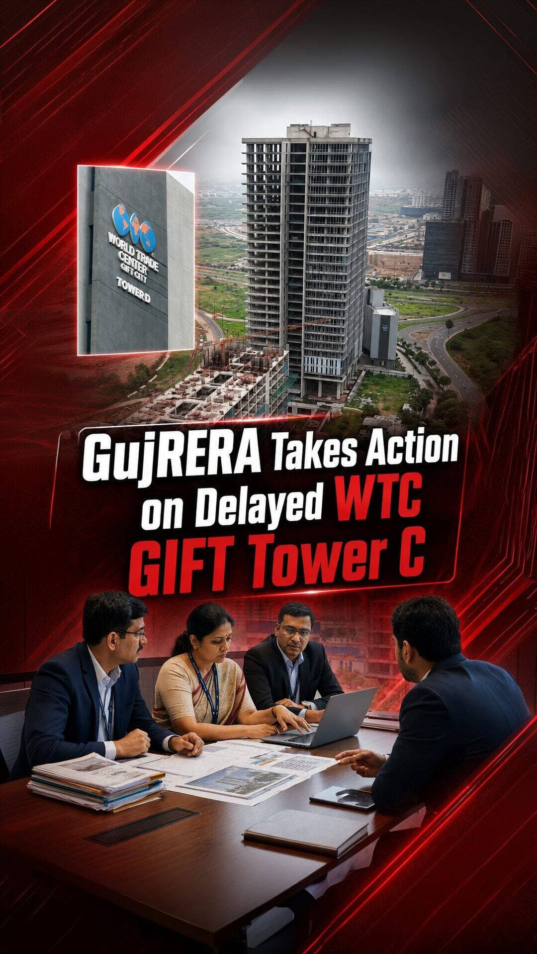 🚨 WTC GIFT Tower C Project Faces Major Roadblock
A major development has emerged from GIFT City, Gujarat, as the construction of WTC GIFT Tower C is reportedly stalled at just 28% completion.
The project has now come under the radar of GujRERA, which has initiated proceedings under Section 8 in connection with the stalled development.
The development has raised concerns among stakeholders, particularly over the project’s progress, completion timeline and the way forward for those associated with it.
#GIFTCity #GujRERA #GujaratNews #RealEstateNews