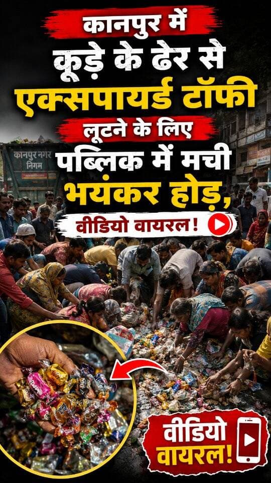 Viral Video - कानपुर के पनकी में जब फैक्ट्री वालों ने एक्सपायर्ड चॉकलेट कूड़े में फेंकी, तो लोगों ने उसे प्रसाद समझ कर लूट लिया! फ्री के चक्कर में एक्सपायरी डेट कौन देखता है? एक ट्रक कचरा और पब्लिक का यह हाल देखकर आप भी अपना माथा पीट लेंगे।
#KanpurViralVideo #कानपुर #ViralVideo #FreeKaMaal #KanpurNews
DISCLAIMER
This video is intended for news and informational purposes only. It does not promote, support, or encourage any form of violence, hatred, or illegal activity. The content is presented solely to inform the public. Viewer discretion is advised.