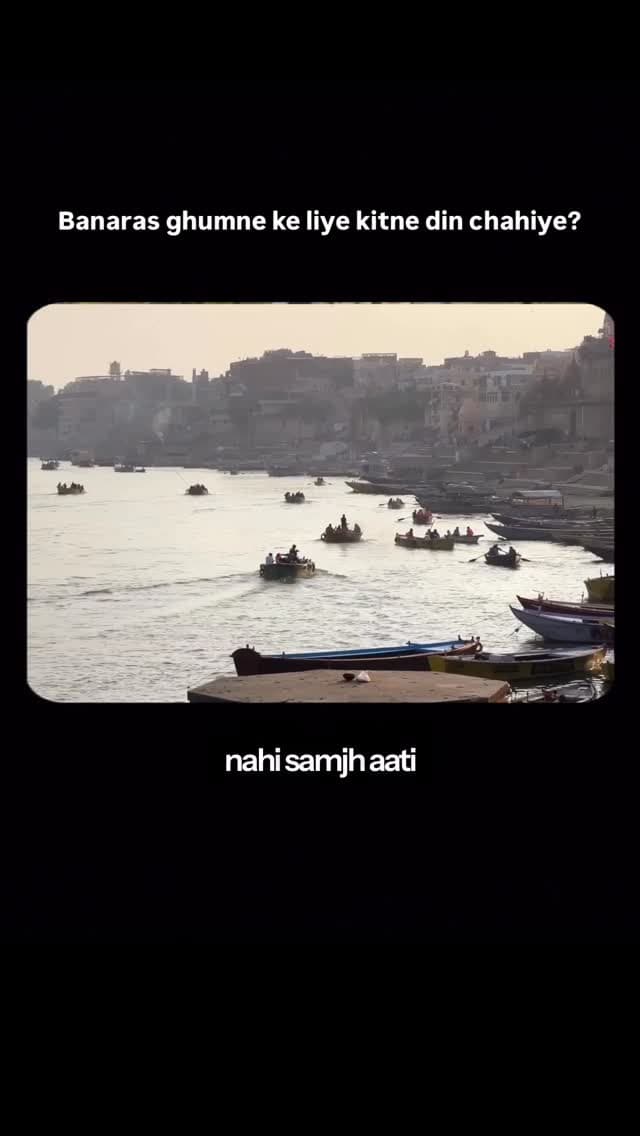 Banaras aake lagta hai ki zara ruk bhi lo… saans lo… jee lo
Log poochte hain, “Sirf 3 din kaafi hain kya?”
Par jo log yahan 30 saal se hain, woh bhi is sheher ke har mod aur gali ko nahi dekh paaye.
#banaras #kashi #banarasdiaries