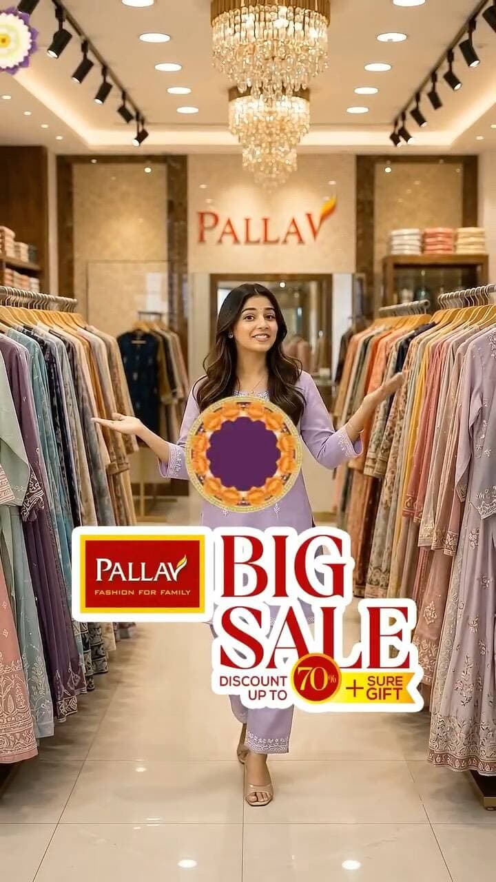 Rakhi shopping done or still pending? โจ
Rakhi par sirf rakhi nahi, aapka look bhi yaad rehna chahiye! ๐
Upgrade your festive wardrobe with Pallav Mallโs BIG SALE โ enjoy Up to 70% OFF + Assured Gifts on the trendiest collection:
* Western Midi: Starting @ โน599/-
* Fancy Co-ord Sets: Starting @ โน599/-
* A-Line Dress: Starting @ โน799/-
* Plazo Sets: Starting @ โน999/-
* Indo-Western Sets: Starting @ โน999/-
* Kaftan Plazo Sets: Starting @ โน1099/-
Toh aap shopping karne kab aa rahe ho? Drop a comment below! ๐๐๏ธ
Store Locations:
* Pallav Mall (Fashion for Family): Ranjit Road, Near BOB, Jamnagar ๐ 99137 00907
* Pallav NX (Womenโs Fashion): Super Market, Jamnagar ๐ 95745 17178
Hashtags:
#PallavMall #Jamnagar #RakhiShopping #FestiveVibes #RakshaBandhanLook OOTD SaleAlert JamnagarShopping IndoWestern EthnicWear FashionForFamily