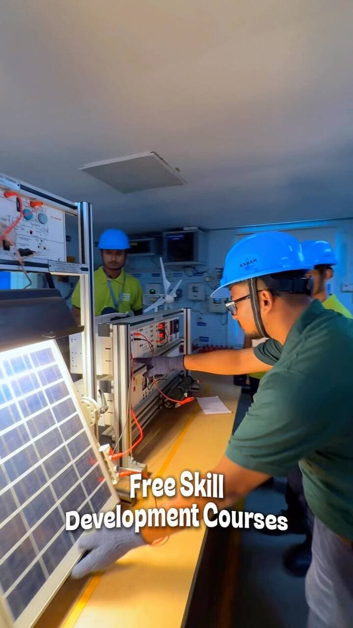 ☀️ Solar Field में Career बनाने का सुनहरा मौका!
Tata Power Skill Development Institute, Nirsa-Maithon लेकर आया है FREE Skill Development Courses 🔥
✅ 4–9 दिन की FREE Training
✅ Free Food & Hostel*
✅ Maithon से Training Centre तक Free Vehicle Facility*
✅ Modern Classroom + Practical Hands-on Training
✅ Expert Trainers
✅ Placement Support
✅ 5th Pass से Engineering Students तक के लिए अलग-अलग Courses
अगर आप Solar Field में Skill सीखकर अपना Career बनाना चाहते हैं, तो Seats Limited हैं! जल्दी से QR Code Scan करके Registration करें या स्क्रीन पर दिए नंबर पर Call करें. 📲
*Course eligibility & facilities applicable as per institute norms.
for any query call
📞7070090547/9905937957
#dhanbad #tatapower #reels #courses #maithan