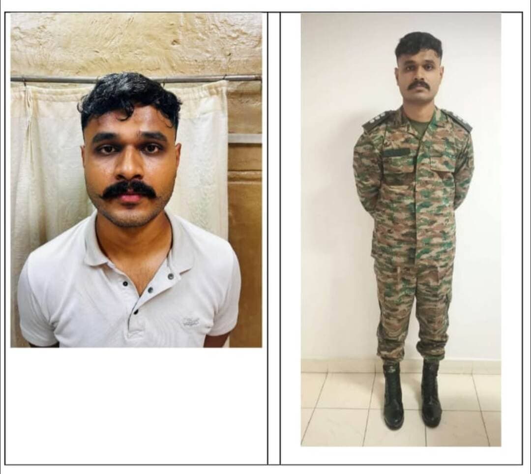 आर्मी कैप्टन की वर्दी में घूम रहे युवक को पुलिस ने किया गिरफ्तार, आर्मी इंटेलिजेंस से सूचना मिली थी कि एक व्यक्ति जो कि आर्मी कैप्टन न होकर आर्मी कैप्टन की वर्दी में आर्मी एरिया में घूम रहा है,जिसके साथ सिविल कपड़े पहने हुए एक ओर व्यक्ति है जो किसी वारदात को अंजाम देने की फिराक में है टीम गठित कर व्यक्ति की तलाश में जुटी,तलाश दौरान व्यक्ति के रातानाडा में सुखसागर रेस्टोरेंट में बैठे होने की मिली जानकारी ,पुलिस ने रेस्टोरेंट से व्यक्ति सागर गुलेरिया,निवासी उजाला नगर,जालंधर पंजाब को आर्मी कैप्टन वर्दी में दस्तयाब किया,आरोपी से पूछताछ दौरान आर्मी के जवानों को लोन दिलाने के नाम पर करोड़ों रुपए की ठगी करना आया सामने,कई महिलाओं के साथ भी आरोपी ने की ठगी,आरोपी के विरुद्ध कच्छ-भुज गुजरात साइबर क्राइम थाना पुलिस सास नगर,पंजाब ओर सिलीगुड़ी पश्चिम बंगाल में प्रकरण दर्ज होना पाया गया,आरोपी द्वारा उपयोग में लिए जा रहे बैंक खातों पर देश के विभिन्न राज्यों लाखो रुपयों की 7 ओर आरोपी द्वारा अब तक उपयोग में लिए जा रहे मोबाईल नंबरों के विरुद्ध 8 ऑनलाइन साइबर शिकायते हो रखी दर्ज,पुलिस अब कर रही है मामले में जांच। <nis:link nis:type=tag nis:id=dmjodhpur nis:value=DMJodhpur nis:enabled=true nis:link/> <nis:link nis:type=tag nis:id=thebluecitymedia nis:value=thebluecitymedia nis:enabled=true nis:link/> <nis:link nis:type=tag nis:id=police nis:value=police nis:enabled=true nis:link/> <nis:link nis:type=tag nis:id=newsupdate nis:value=NewsUpdate nis:enabled=true nis:link/> <nis:link nis:type=tag nis:id=indianarmy nis:value=indianarmy nis:enabled=true nis:link/>
