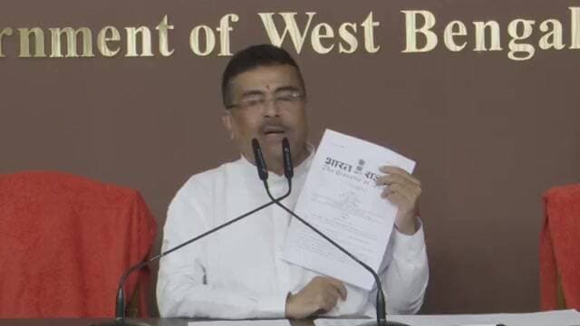 সাংবাদিক বৈঠকে মুখ্যমন্ত্রী শুভেন্দু অধিকারী