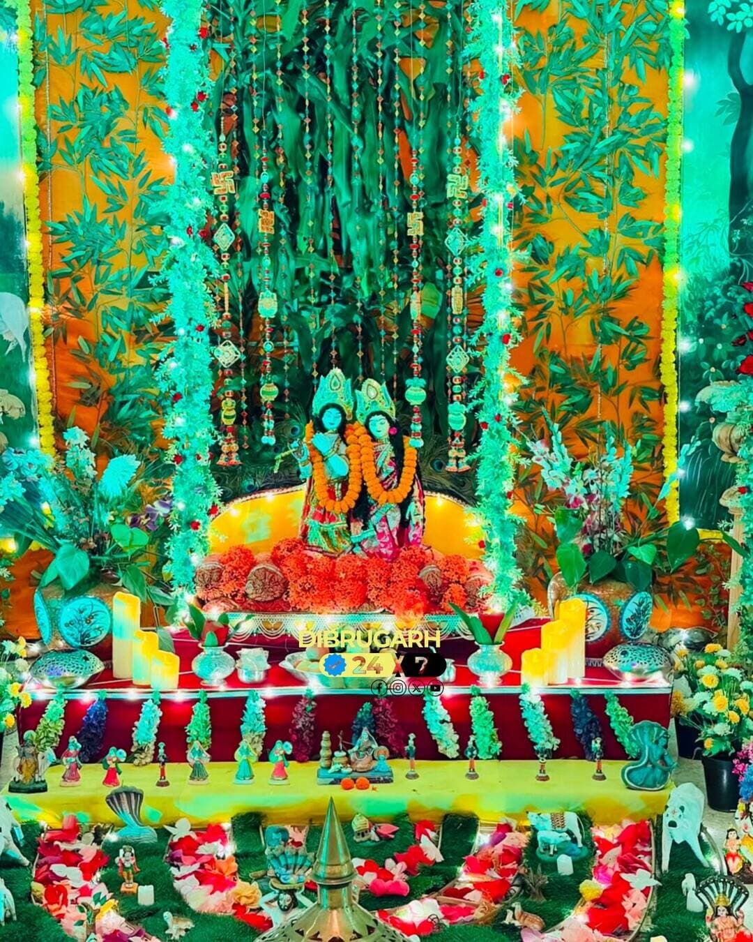 #Dibrugarh | Jhulan Mahotsav at Radha Krishna Mandir near AMCH