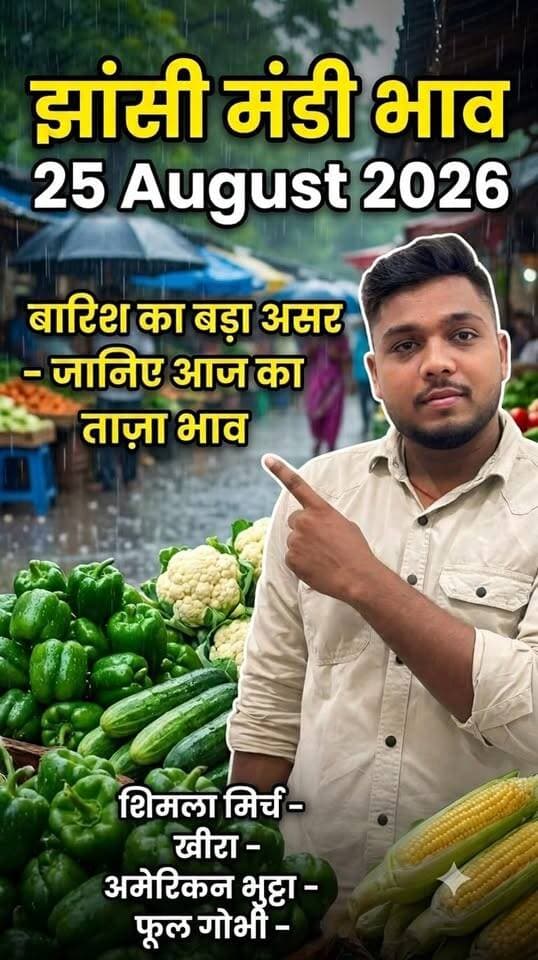 बारिश 🌧️ के कारण मंडी में क्या रहे भाव? झाँसी सब्जी मंडी ताजा अपडेट 📉 🚨#americanbhutta #phoolgobhi jhansimandi #trendingreels #viralreels