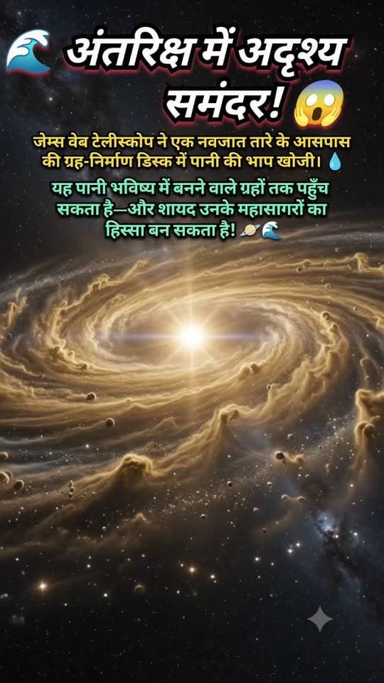 🌊 अंतरिक्ष में मिला ‘अदृश्य समुद्र’! 😱💧
Description:
जेम्स वेब स्पेस टेलीस्कोप ने एक नवजात तारे के आसपास ग्रह-निर्माण डिस्क में पानी की भाप के संकेत खोजे हैं। 💧🌌
वैज्ञानिकों के मुताबिक यह पानी भविष्य में बनने वाले ग्रहों तक पहुँच सकता है और उनके महासागरों का हिस्सा बन सकता है। 🌍✨
अंतरिक्ष में जीवन की संभावनाओं को समझने की दिशा में यह खोज बेहद रोमांचक है! 🚀
#JamesWebb #SpaceFacts #WaterInSpace