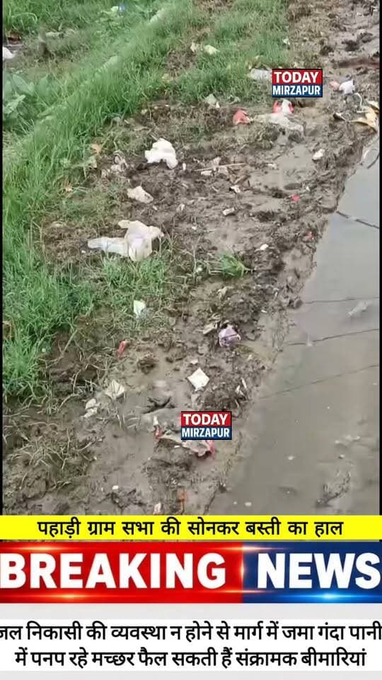 पहाड़ी ग्राम सभा के सोनकर बस्ती में जल निकासी की व्यवस्था न होने से सड़क पर लगा गंदगी का अंबार....
#todaymirzapur
#mirzapur
#localnews
#mirzapurnews