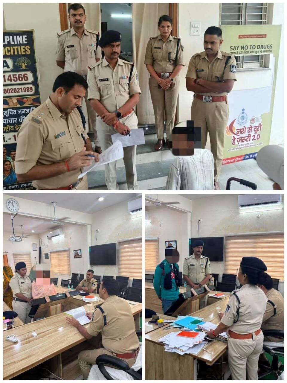 #मुरैना: आज दिनांक 25.08.26 को पुलिस अधीक्षक कार्यालय मुरैना में जनसुनवाई आयोजित की गई, जहां जिलेभर से आए कुल 70 से अधिक नागरिकों/ आवेदकों की समस्याएं एवं शिकायतें गंभीरता से सुनी गईं।
जनसुनवाई में उपस्थित पुलिस अधिकारियों द्वारा प्रत्येक आवेदन पर संवेदनशीलता एवं प्राथमिकता के साथ कार्रवाई सुनिश्चित करने हेतु संबंधित अधिकारियों को आवश्यक निर्देश दिए गए।
जनसुनवाई के दौरान उपस्थित 01 दिव्यांग व्यक्ति की समस्या सुनने हेतु पुलिस अधीक्षक द्वारा स्वयं जनसुनवाई कक्ष से बाहर आकर सीधे संवाद कर समस्या सुनीं एवं संबंधित थाना प्रभारी को आवश्यक कार्रवाई के निर्देश दिए।
Home Department of Madhya Pradesh
Jansampark Madhya Pradesh
Madhya Pradesh Police
IGP Chambal Zone
PRO Morena
