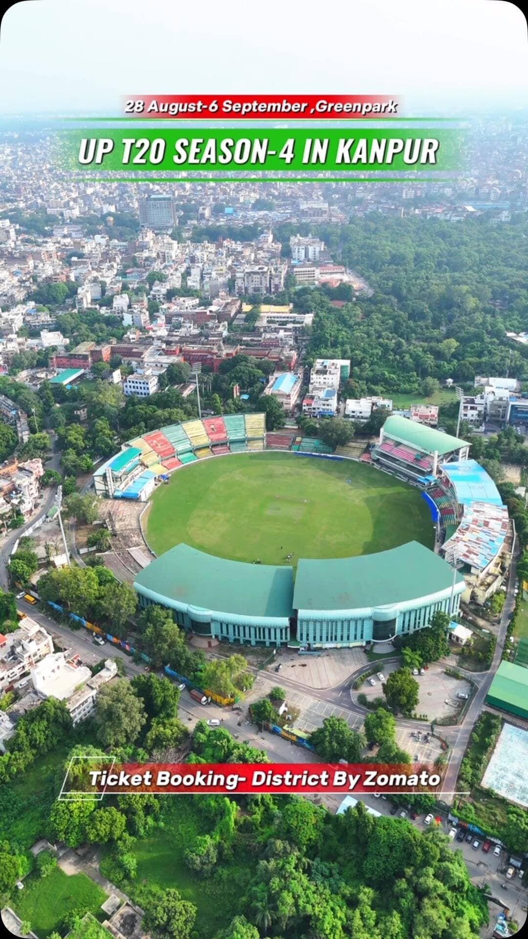🔥🏏 कानपुर तैयार है… क्रिकेट के सबसे बड़े धमाके के लिए! 🏏🔥
UP T20 League 2026 की मेजबानी के लिए तैयार है अपना कानपुर! ❤️🔥
📅 28 अगस्त से 6 सितंबर 2026 तक
📍 ग्रीन पार्क स्टेडियम, कानपुर
अब ग्रीन पार्क में गूंजेगा हर चौका… हर छक्का… हर विकेट का शोर! 🔥
और सबसे खास… 6 सितंबर को होगा UP T20 League 2026 का GRAND FINAL! 🏆
तो कानपुर वालों…
क्रिकेट का जुनून तैयार रखिए, क्योंकि इस बार मैदान अपना है! 💙🏏
अपना कानपुर… UP T20 के स्वागत के लिए तैयार है! 🔥
#UPT20League #UPT20 #UPT20League2026 #Kanpur #KanpurCricket GreenPark GreenParkStadium KanpurSuperstars CricketFever KanpurWale CricketLovers UPCricket T20Cricket