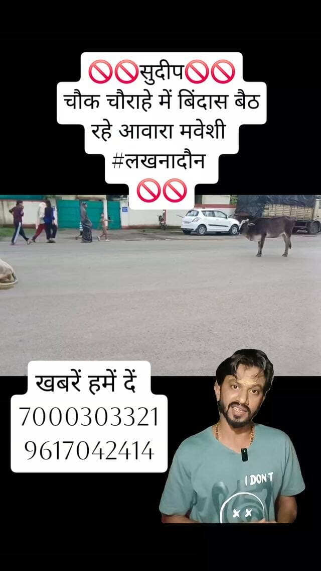 🚫🚫सुदीप🚫🚫
चौक चौराहे में बिंदास बैठ रहे आवारा मवेशी
#लखनादौन
🚫🚫