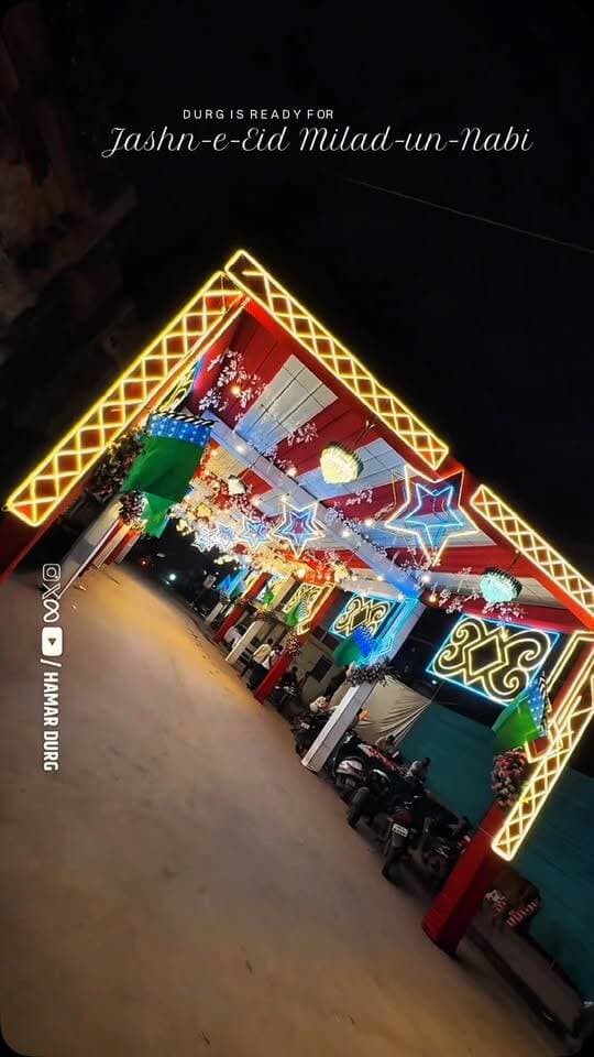 Durg is ready for Jashn-e-Eid Milad-un-Nabi ﷺ! 🌙💚✨
#hamar_durg #durg #eidmiladunnabiﷺ💕💕💕♥️