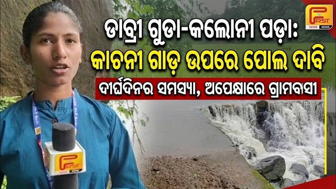 ଡାବ୍ରୀ ଗୁଡା ଠାରୁ କଲୋନୀ ପଡ଼ା କୁ ସଂଯୋଗ କରୁଥିବା କାଚନୀ ଗାଡ଼ ରେ ପୋଲ ତିଆରି ପାଇଁ ଦାବି @first news odisha