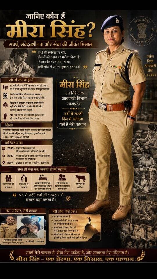 मदर्स डे पर फर्ज को सलाम: बच्चों की मुस्कान छोड़ मैदान में उतरीं आबकारी उपनिरीक्षक मीरा सिंह”#इंदौर #mothesdayspecial❤️😇 #आबकारी_विभाग #strongwomen