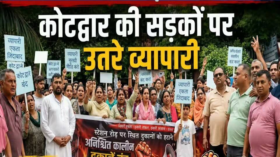 कोटद्वार के स्टेशन रोड से खोखे नहीं हटाने की मांग को लेकर सड़कों पर उतरे व्यापारी.....
#news #uttarakhand #kotdwar #tranding