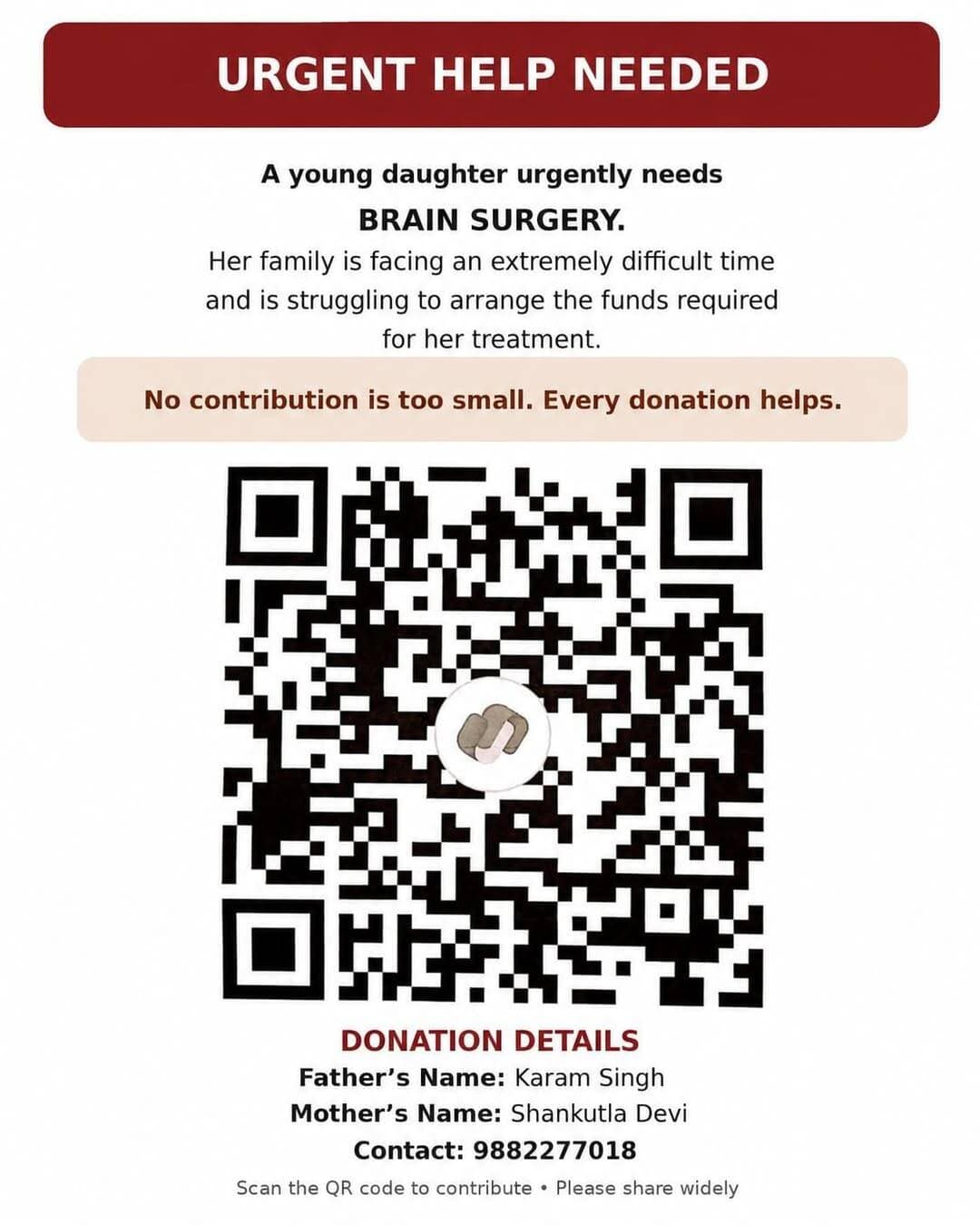 PLEASE HELP THE NEEDY
ЁЯСЗЁЯСЗЁЯСЗ
DONATION DETAILS, FATHER NAME KARAM SINGH, MOTHER NAME SHAKUNTLA DEVI, CONTACT NUMBER 98822 77018
Kullu Times @top fans