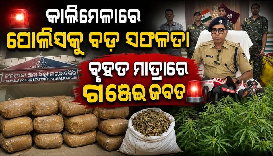 କାଲିମେଳାରେ ପୋଲିସକୁ ବଡ଼ ସଫଳତା, ୧୦ କୋଟିର ଗଞ୍ଜେଇ ଜବତ
#GanjaSeizure #AntiDrugOperation #PoliticalNews #MalkangiriDistrict