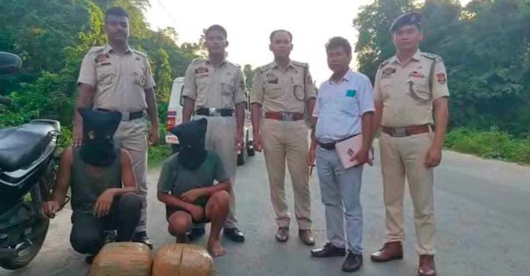 বাইজালবাড়ি বেলফাং নাকা পয়েন্টে পুলিশের নাকা চেকিংয়ে সাফল্য, ১০ কেজি গাঁজাসহ আটক ২ যুবক!