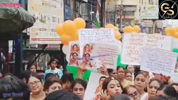 অন্নপূর্ণা প্রাপকদের নিয়ে বিজেপির মিছিল, বিরোধীদের জবাব দেওয়ার বার্তা #GSB #BJPGovernment #Sonarpur