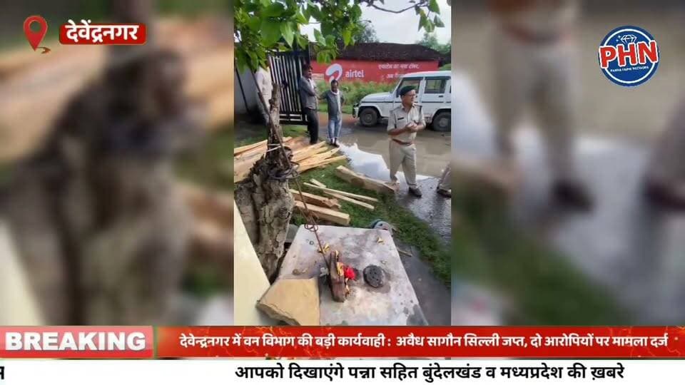 देवेन्द्रनगर में वन विभाग की बड़ी कार्यवाही : ग्राम रैगढ़ में अवैध सागौन सिल्ली जप्त, दो आरोपियों पर मामला दर्ज