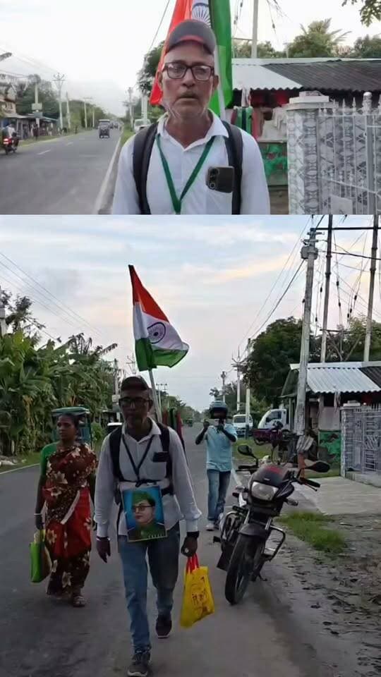 *নেতাজি সুভাষচন্দ্র বসুকে নিয়ে কুরুচিকর মন্তব্যের প্রতিবাদে সাগর থেকে পাহাড়—দার্জিলিংমুখী অতীন হালদারের পদযাত্রা।*
নেতাজি সুভাষচন্দ্র বসুকে নিয়ে কুরুচিকর মন্তব্যের প্রতিবাদে এবার অভিনব প্রতিবাদী পদযাত্রা। দক্ষিণ ২৪ পরগনার বজবজের বাসিন্দা অতীন হালদার আজ গঙ্গাসাগরের সমুদ্রতট থেকে শুরু করেছেন দীর্ঘ পদযাত্রা। তাঁর লক্ষ্য—সাগর থেকে পাহাড়, অর্থাৎ গঙ্গাসাগর থেকে দার্জিলিং।
হাতে ভারতের জাতীয় পতাকা, পিঠে নেতাজির ছবি ও প্রতিবাদের বার্তা নিয়ে পথ চলেছেন অতীন হালদার। তাঁর এই দীর্ঘ যাত্রার মাধ্যমে তিনি জানাতে চান—দেশের স্বাধীনতা সংগ্রামে নেতাজি সুভাষচন্দ্র বসুর অবদানকে কোনওভাবেই অসম্মান করা যাবে না।
ভারতের স্বাধীনতা সংগ্রামের ইতিহাসে এক উজ্জ্বল ও সংগ্রামী নাম নেতাজি সুভাষচন্দ্র বসু। তাঁর নেতৃত্বে গড়ে ওঠা আজাদ হিন্দ ফৌজ ব্রিটিশ শাসনের বিরুদ্ধে স্বাধীনতার লড়াইকে নতুন শক্তি ও দিশা দিয়েছিল।
দেশপ্রেম, আত্মত্যাগ এবং অদম্য সাহসের প্রতীক নেতাজির জীবন আজও কোটি কোটি ভারতবাসীকে অনুপ্রেরণা দেয়। তাঁর আদর্শ ছিল—দেশের স্বাধীনতা ও মর্যাদার জন্য শেষ পর্যন্ত লড়াই চালিয়ে যাওয়া।
সেই মহান স্বাধীনতা সংগ্রামীকে নিয়ে কুরুচিকর মন্তব্যের প্রতিবাদেই এবার পথে নেমেছেন বজবজের বাসিন্দা অতীন হালদার। গঙ্গাসাগরের পবিত্র সমুদ্রতট থেকে শুরু হওয়া তাঁর এই প্রতিবাদী পদযাত্রা শেষ হওয়ার কথা উত্তরবঙ্গের পাহাড়ি শহর দার্জিলিং এ।
গঙ্গাসাগর থেকে পাহাড়—নেতাজি সুভাষচন্দ্র বসুকে নিয়ে কুরুচিকর মন্তব্যের প্রতিবাদে অতীন হালদারের দীর্ঘ পদযাত্রা।
#nataji #gangasagar #sagardwip #kolkata
গঙ্গাসাগর বেলাভূমি.com