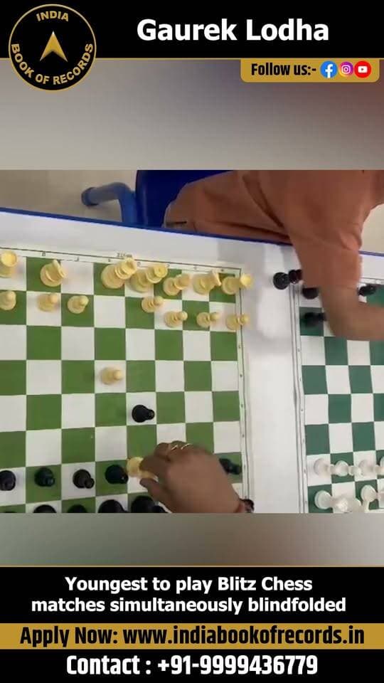 India Book of Records: Youngest to Play Blindfolded Blitz Chess Matches Simultaneously
Gaurek Lodha from Udaipur, Rajasthan, earned recognition from the India Book of Records by playing 2 Blitz Chess matches simultaneously while blindfolded in just 9 minutes and 33 seconds, at the age of 5 years.
#indiabookofrecords #gaureklodha #blindfoldchess #blitzchess कानूनी अस्वीकरण
वीडियो में प्रस्तुत/उल्लेखित किसी भी सूचना, तथ्य, दावे अथवा सामग्री की प्रमाणिकता, सत्यता या वैधानिकता से हमारा कोई प्रत्यक्ष या अप्रत्यक्ष संबंध नहीं है। उक्त सामग्री के लिए संबंधित व्यक्ति/स्रोत स्वयं उत्तरदायी होगा तथा इसका प्रसारण केवल सूचना/जनहित के उद्देश्य से किया गया है।