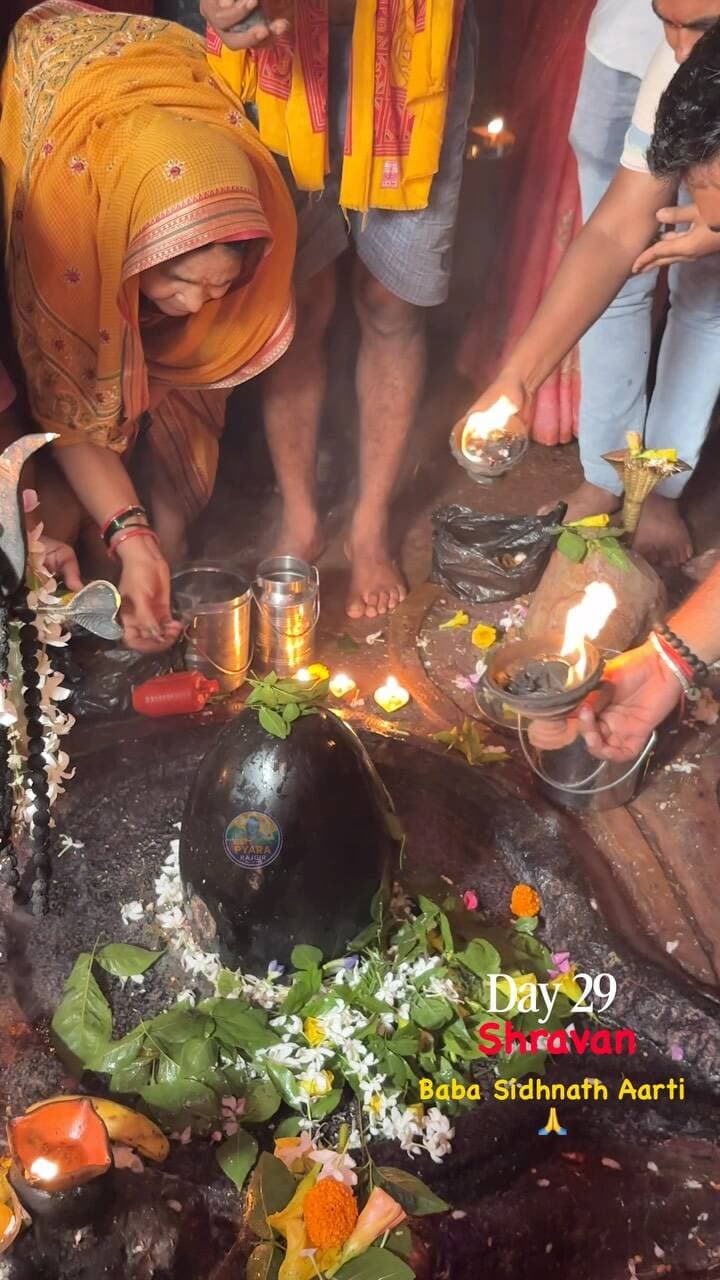 Day 29 of Shravan,Baba Sidhnath Aarti..🙏 #pyararajgir #harharmahadev🙏 #sidhnathtemple