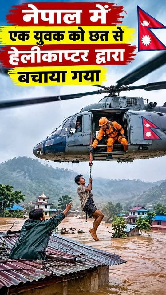 नेपाल मे एक बच्चें को हेलीकाप्टर से किया गया रेसक़्यू #nepalnews #biharnews #salamindia18 #todaynews #breakingnews