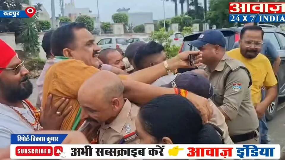रुद्रपुर में सीएम से मिले जा रहे पूर्व विधायक राजकुमार ठुकराल को पुलिस ने लिया हिरा#सत में