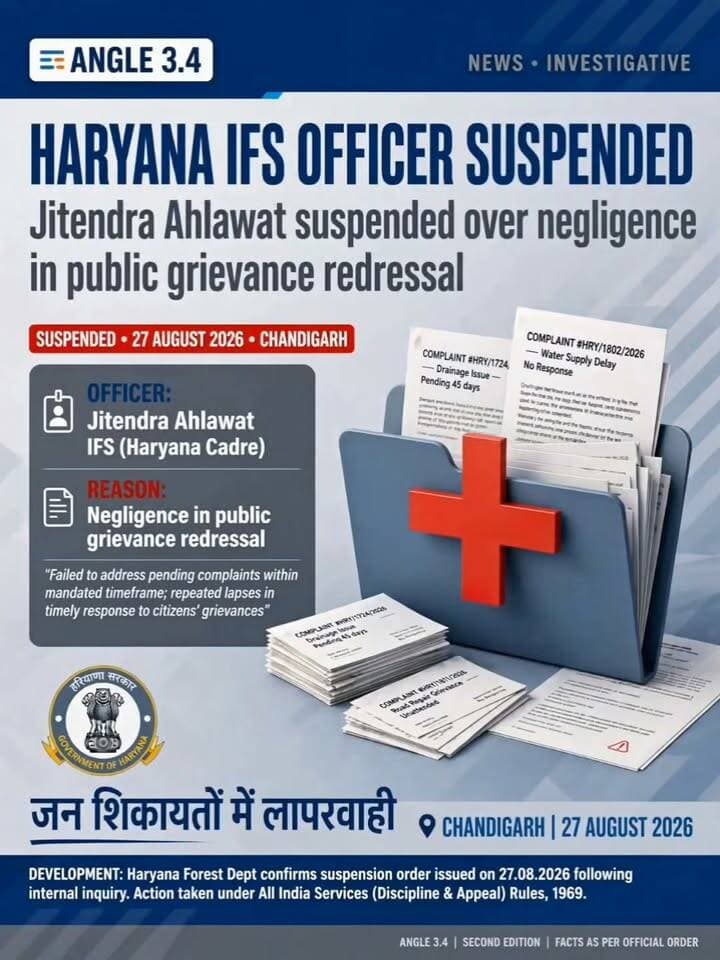 जन शिकायतों के निवारण में लापरवाही पर हरियाणा फॉरेस्ट सर्विस( IFS) अधिकारी हरियाणा जितेंद्र अहलावत निलंबित।
Youtube link 👇 👇 👇 👇
https://youtube.com/shorts/S6SH2glx_MI?si=4oNsImrwo-rext3P
#JitenderAhlawat #IFSOfficer #HaryanaGovernment #HaryanaForestDepartment #Suspension