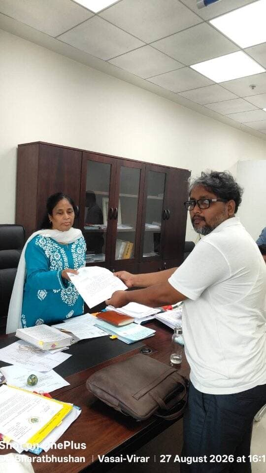 VVCMC ने पूरी की मांगें, आमरण उपोषण खत्म