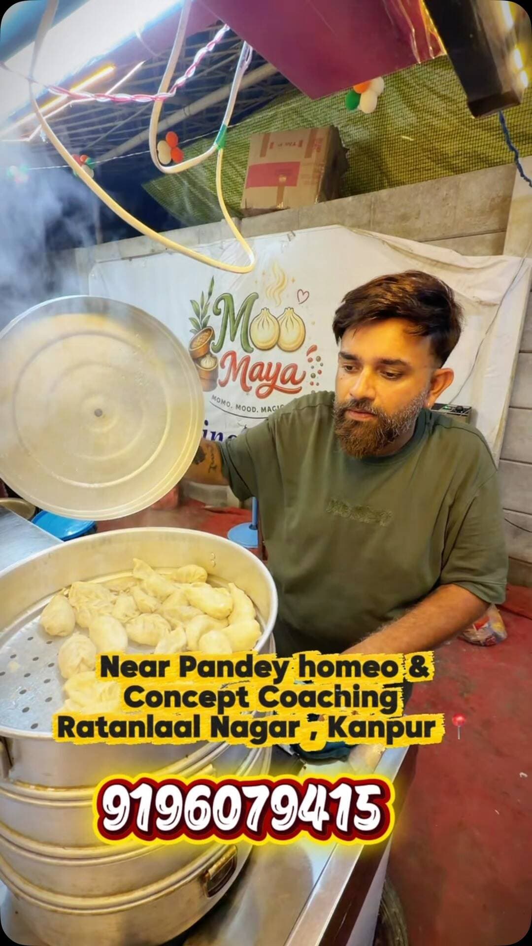 New Place Alert 🚨 @mohmaya_kanpur 📍
Kanpur ka newly opened and viral stall @mohmaya_kanpur Jaha Shaam hote hi logo ki bheed lag jaati hai ❤️😍
They are serving best food 🍛 Variety or quality dono me hi inka koi muqabla ni hai 😍😋
Time : 5pm - 11pm 🕚
In frame : 1) Momos Platter 😋
2) Chilli Paneer 🧀
3) Crispy Corn 🌽
4) pan fried momos ❤️
5) Cheese cigar roll 😋
6) Masala cold drink 🥤
And for bulk orders they are giving free home delivery within 5kms ✅❤️
Location : Saurabh Guest house ke samne wali Galli , Near Pandey homeo & Concept Coaching , Ratanlaal Nagar Kanpur 📍
#kanpur #offer #food #newplace #momos