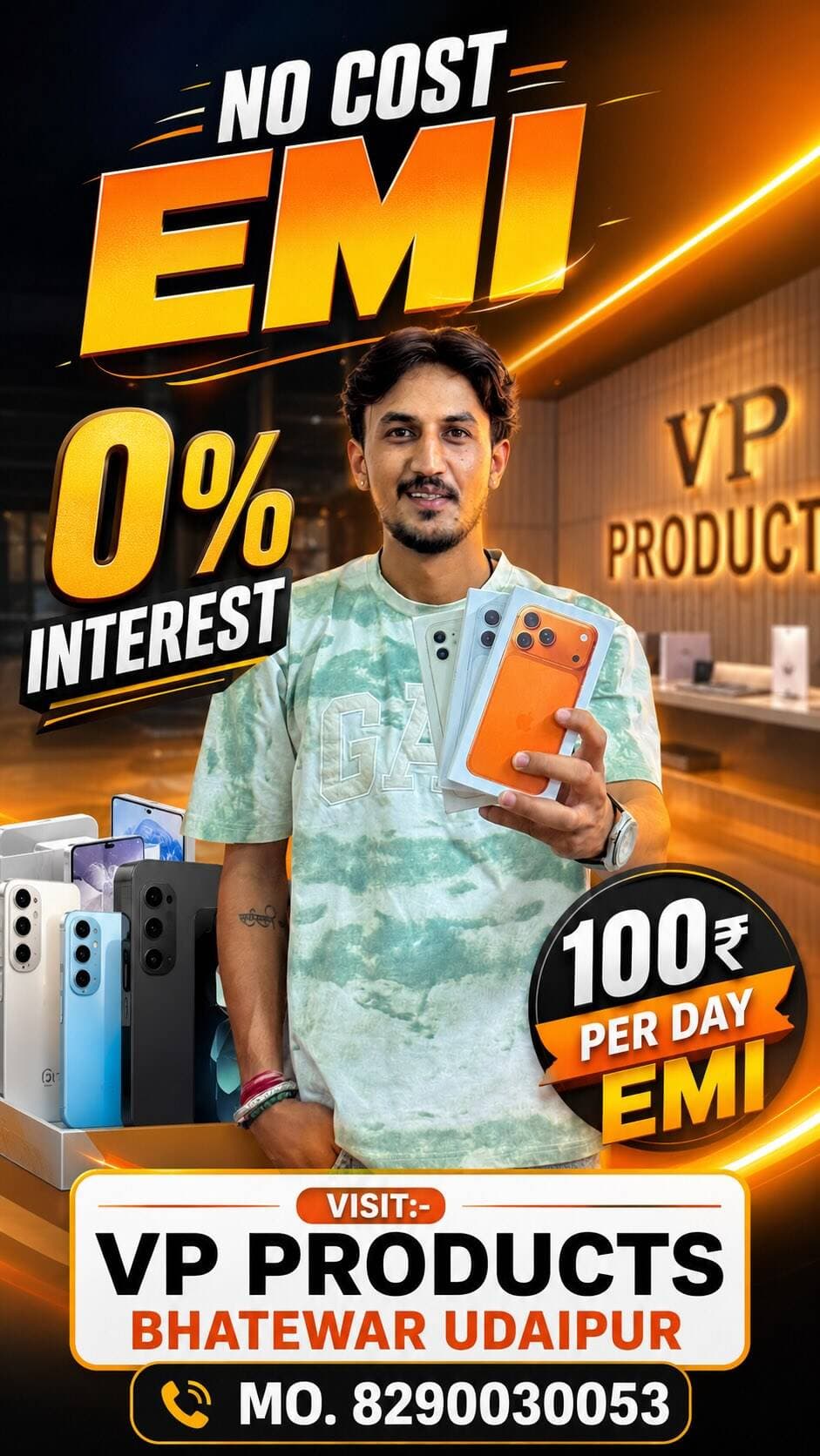 No Cost EMI iPhone 0% interest rate
Visit :- VP Products Bhatewar Udaipur
#iphone #apple #vpproductsindia #vpproducts