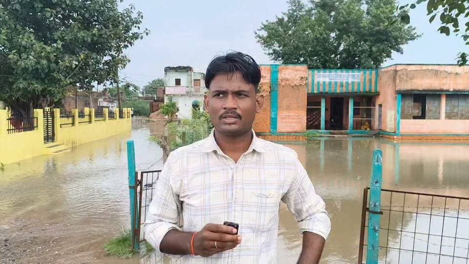 #लहार में कई मौहल्ले बाढ़ जैसे हालात देखिए ,,,