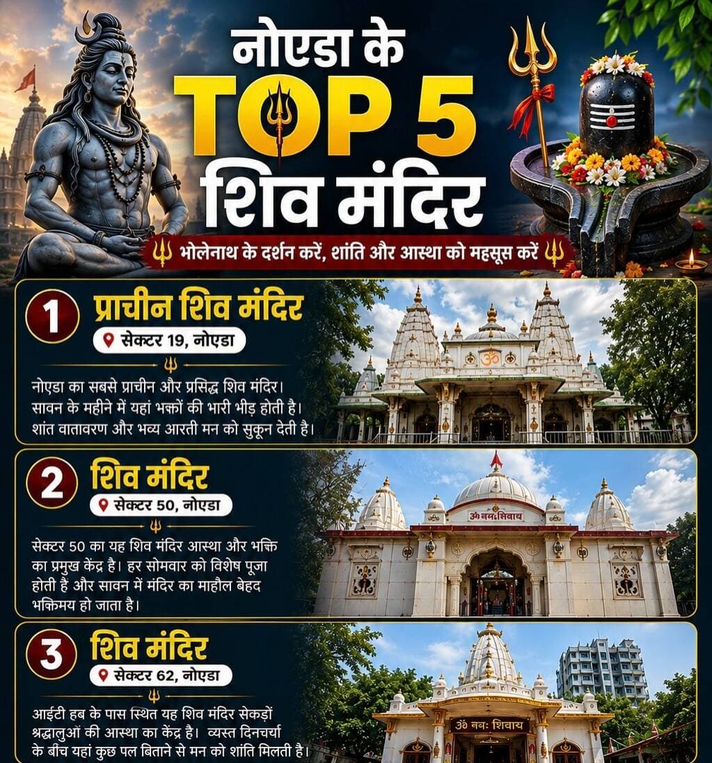 1. 🙏 नोएडा के Top 5 शिव मंदिर | सावन में ज़रूर करें दर्शन 🕉️
2. हर हर महादेव! ❤️ नोएडा के 5 सबसे प्रसिद्ध शिव मंदिर
3. भोलेनाथ के भक्तों के लिए नोएडा के Top 5 शिव धाम 📍
4. सावन स्पेशल 🌿 नोएडा के सबसे पवित्र शिव मंदिर
5. क्या आपने नोएडा के इन 5 प्रसिद्ध शिव मंदिरों के दर्शन किए हैं? 🔱
6. नोएडा में भोलेनाथ के सबसे प्रसिद्ध मंदिर | Top 5 Must Visit 🔱
7. सावन में नोएडा के इन शिव मंदिरों में ज़रूर जाएँ 🙏✨
8. नोएडा के Top 5 शिव मंदिर | हर भक्त को एक बार ज़रूर जाना चाहिए ❤️
#instapost