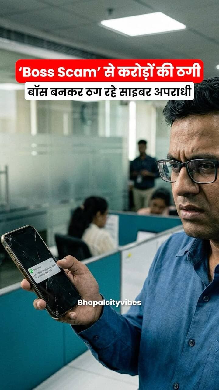 🚨 बॉस का मैसेज आया… पेमेंट किया… और खाते से लाखों गायब! 😳
MP में चल रहा है नया Boss Scam. अगली बार ऐसा मैसेज आए तो पहले कॉल करके Verify करना! ⚠️
#CyberScam #MPNews #OnlineFraud #CyberCrime