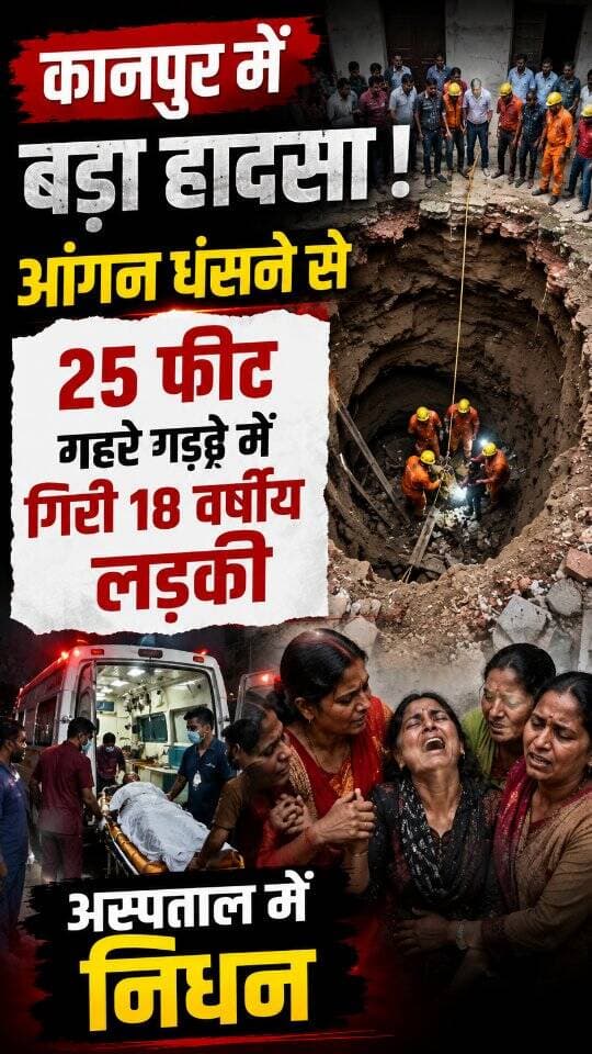 News Update - कानपुर में रक्षाबंधन के दिन एक बेहद दर्दनाक हादसा हुआ। 18 साल की यशी जब बाथरूम से बाहर निकली, तो अचानक आंगन की जमीन धंस गई और वह 25 फीट गहरे बोरवेल में जा गिरी। प्रशासन ने 7 घंटे की कड़ी मशक्कत के बाद रेस्क्यू कर उसे बाहर निकाला, लेकिन अफसोस, अस्पताल में उसे बचाया नहीं जा सका।
#KanpurNews
#Kanpur
#RescueOperation
#NewsUpdate
#TragicIncident
DISCLAIMER
This video is intended for news and informational purposes only. It does not promote, support, or encourage any form of violence, hatred, or illegal activity. The content is presented solely to inform the public. Viewer discretion is advised.