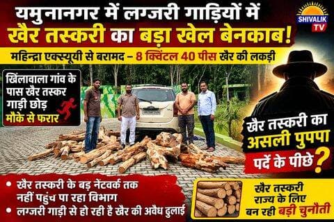 यमुनानगर में महिन्द्रा एक्सयूवी में खैर तस्करी
#hr71 #Sadora #AkramKhan #yamunanagar #jagadhri #haryana