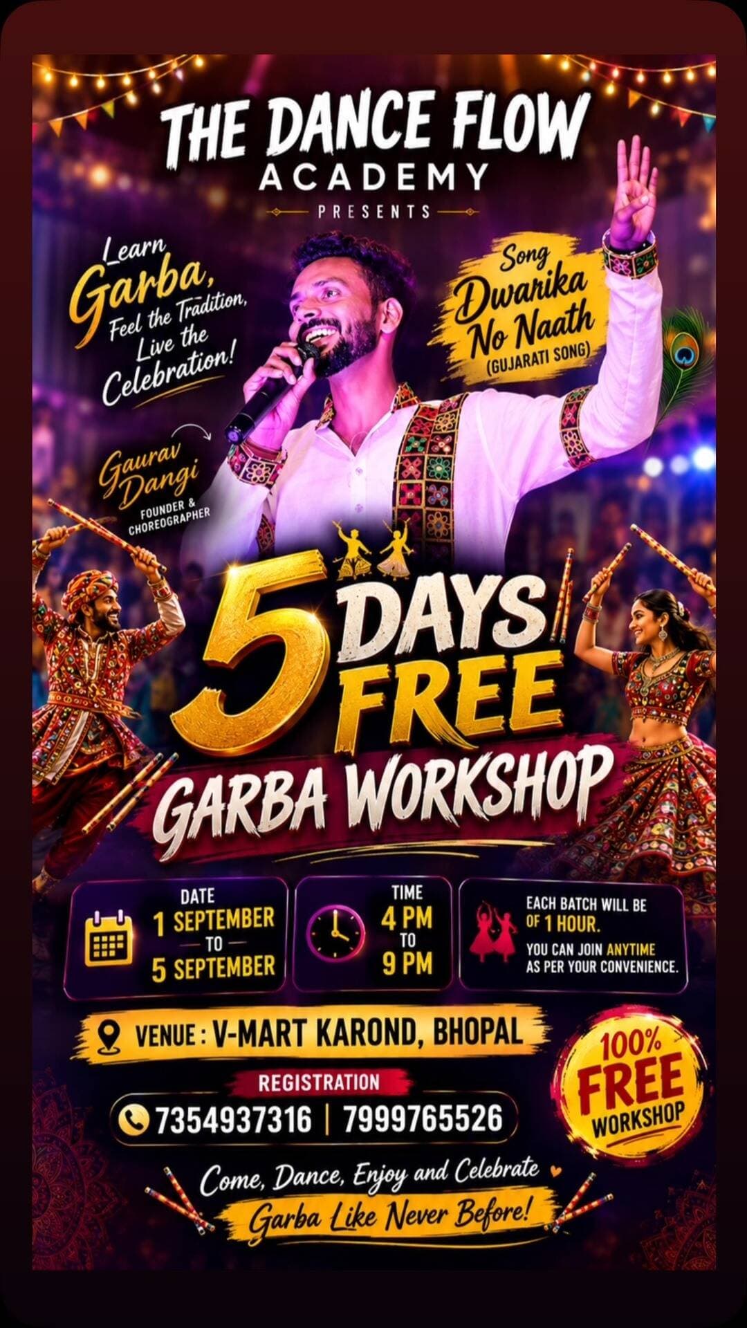 Free workshop @gaurav_dangi_dfa
#dance #garba #trending #freestyle #garbatrend