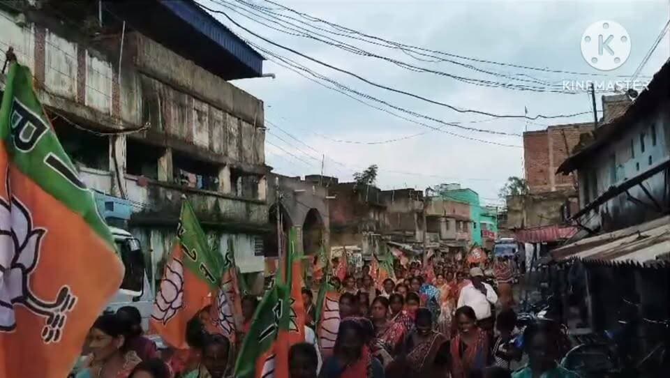 জয়পুরে বিজেপির মিছিল।