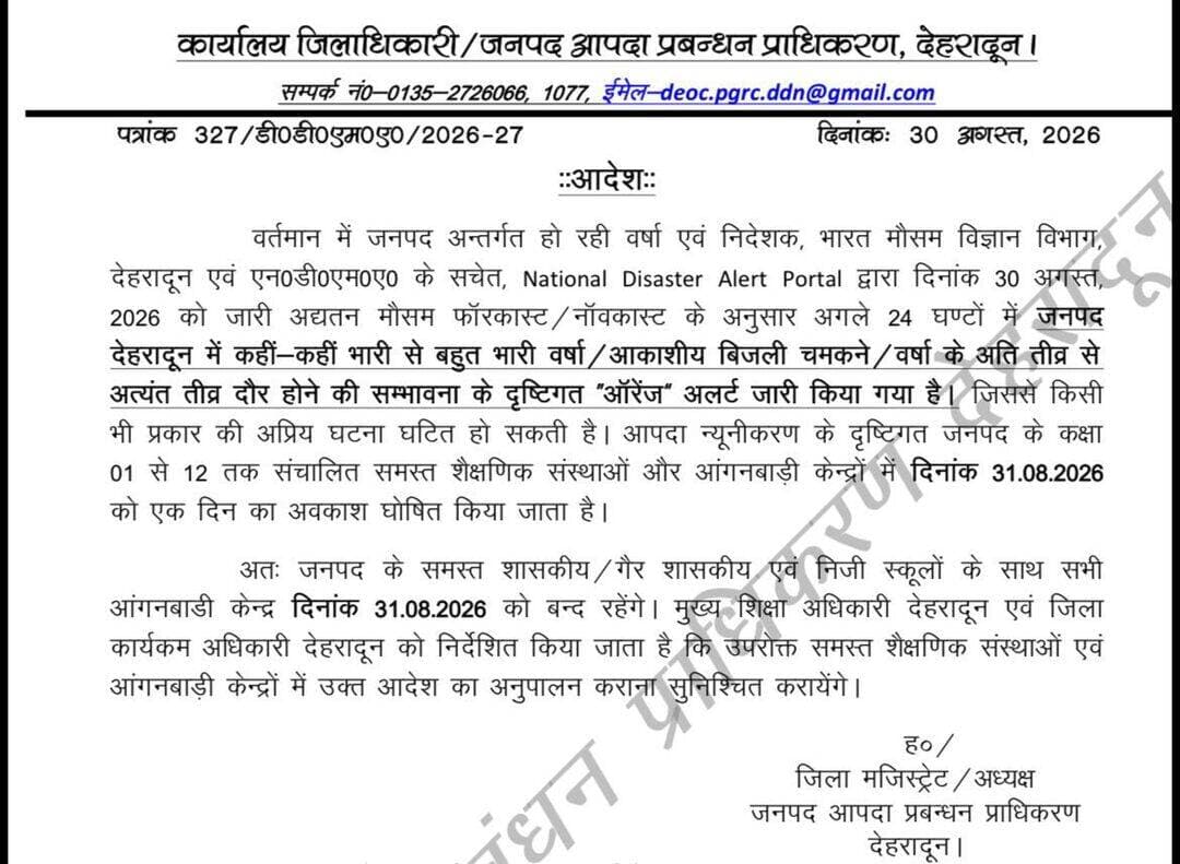 ब्रेकिंग : इस जिले में कल सभी स्कूल रहेंगे बंद...see more