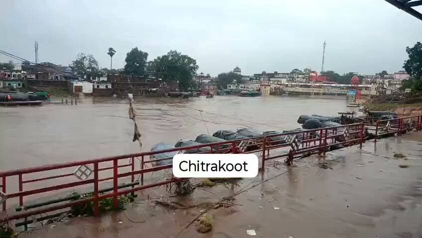 चित्रकूट में मंदाकिनी नदी की वर्तमान स्थिति