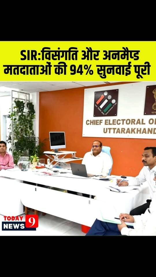 #SIR विसंगतियों तथा अनमैप्ड मतदाताओं की सुनवाई का 94% सुनवाई पूरी