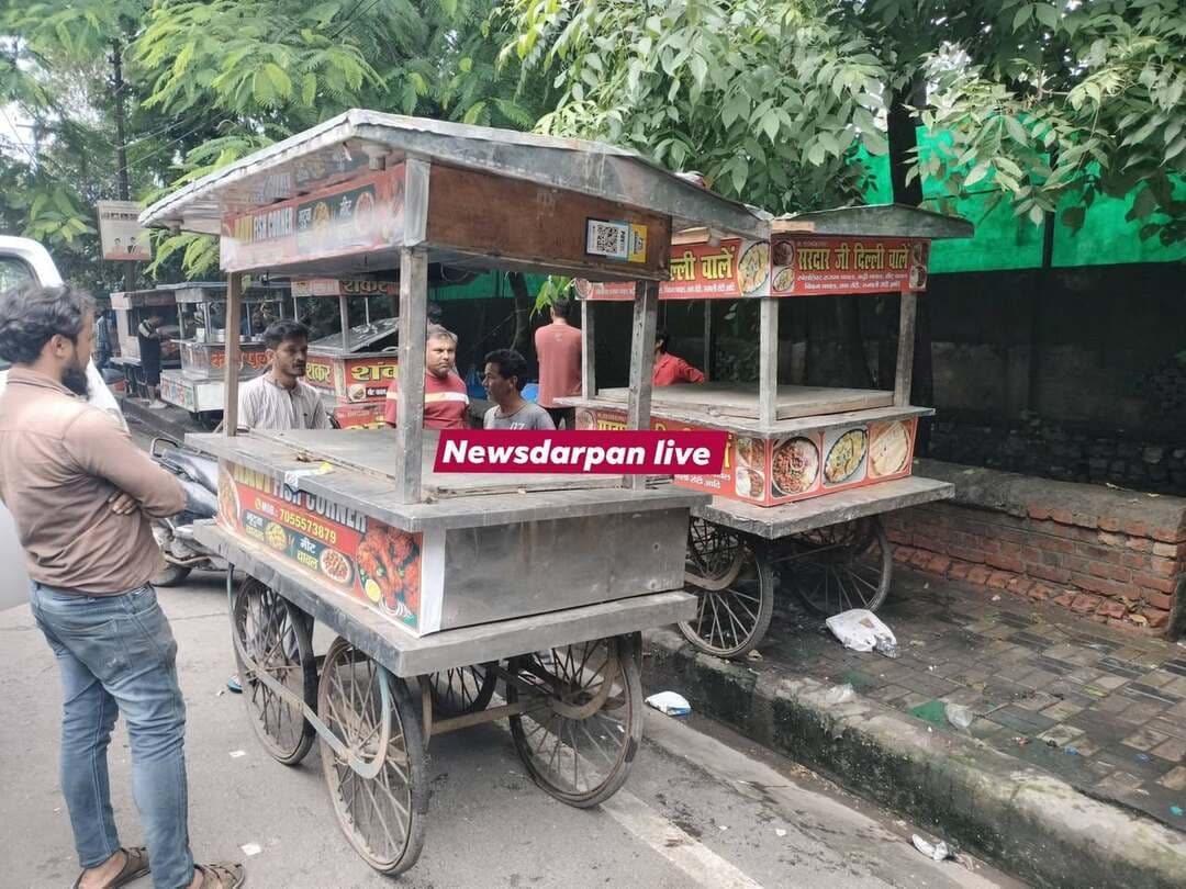 तिकोनिया,वर्कशॉप लाइन पे निगम ने हटवाए ठेले...मची खलबली...