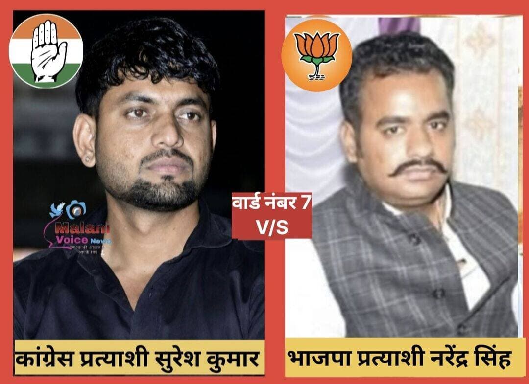 गुड़ामालानी वार्ड नंबर 7 में सीधा मुकाबला! कांग्रेस और बीजेपी प्रत्याशी आमने-सामने