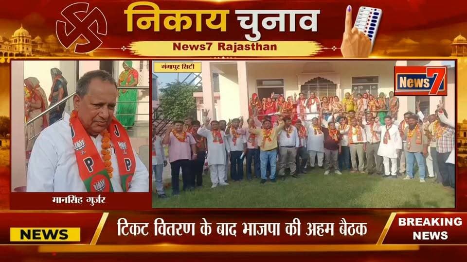 #news गंगापुर सिटी निकाय चुनाव: भाजपा ने प्रत्याशियों को दिया जीत का मंत्र #news7rajasthan #rajasthan #BJPNEWS #election #JoinUs