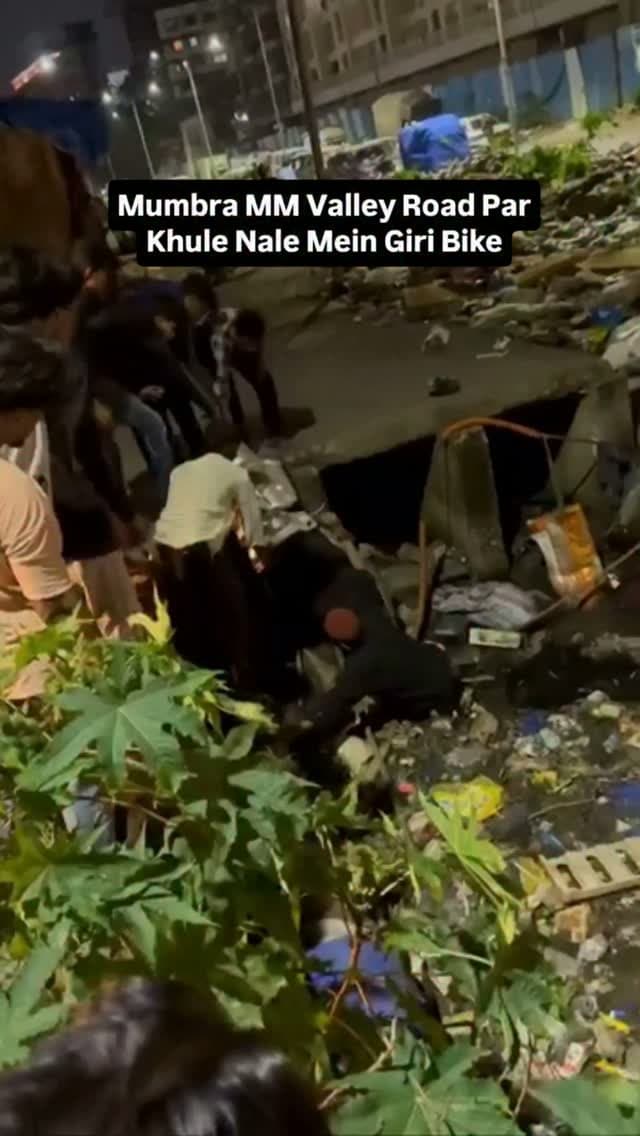 Mumbra MM Valley Road Par Khula Nala Bana Khatra